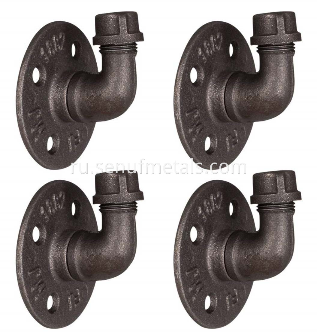 Black Malleable Iron Industrial Wall Hooks Industrial Furniture (2)